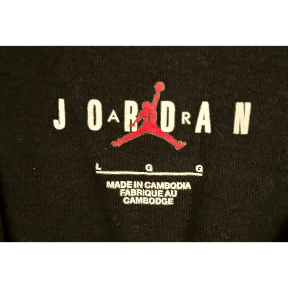 Nike Jordan Playground Dunk Shattered Logo T-Shirt Black Men's size L